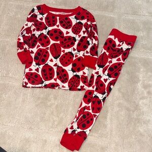 Little Sleepies Red and Black Ladybug Pajama Set